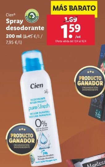 Lidl Spray Desodorante oferta