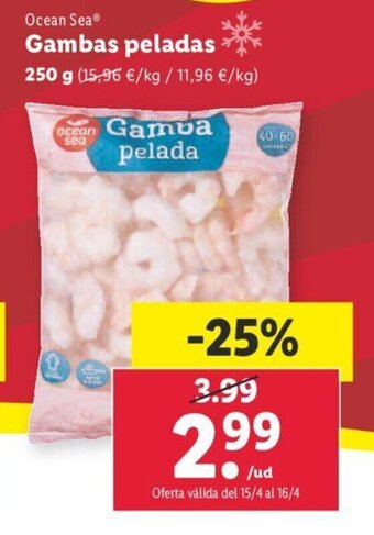 Lidl Gambas Peladas oferta
