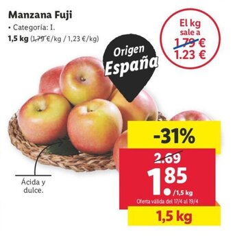Lidl Manzana Fuji oferta