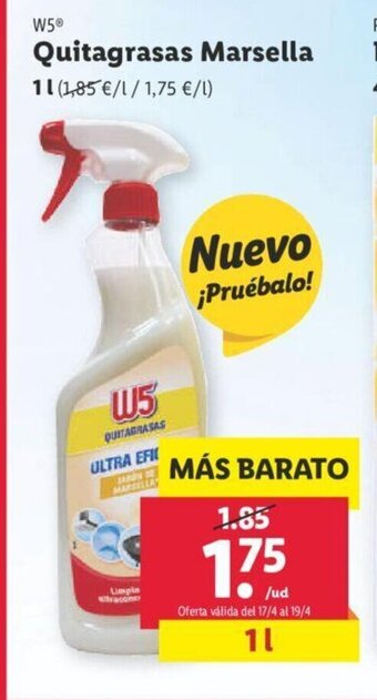 Lidl W5 Quitagrasas Marsella oferta