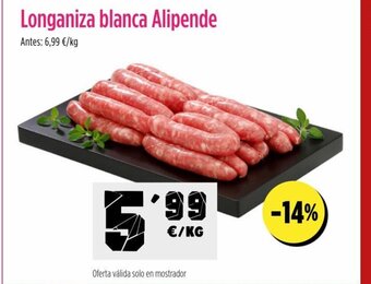 AhorraMas Longaniza Blanca Alipende oferta