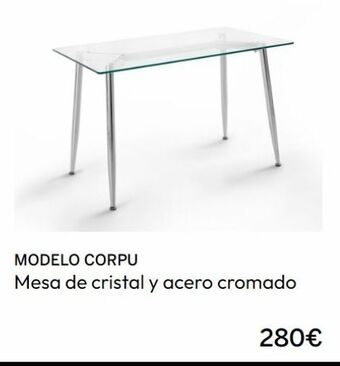 Muebles La Fábrica Mesa de cristal cristal oferta