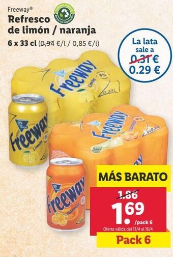 Lidl Refrescos freeway oferta