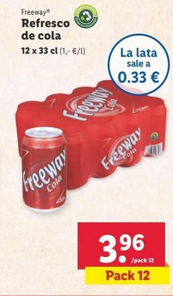 Lidl Refresco de cola freeway oferta
