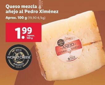 Lidl Queso mezcla pedro ximénez oferta
