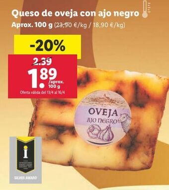 Lidl Queso de oveja oferta