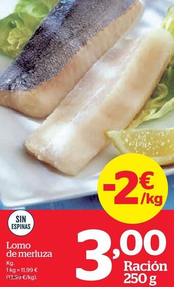 La Sirena Lomos de merluza oferta