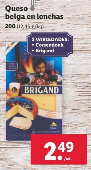 Lidl Queso en lonchas oferta