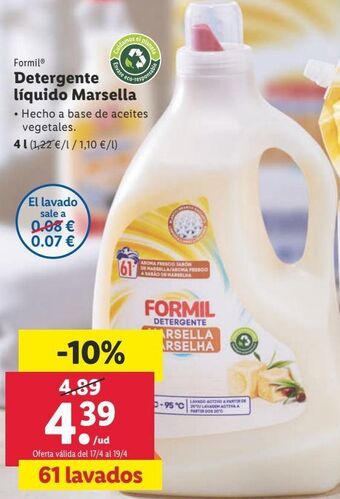 Lidl Detergente líquido formil oferta