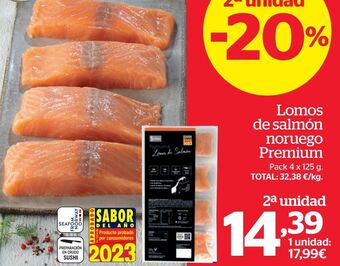 La Sirena Lomos de salmón oferta