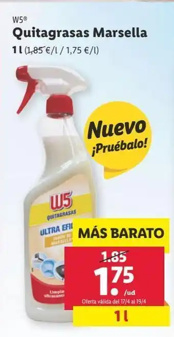 Lidl Quitagrasas w5 oferta