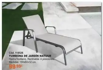 Ferrcash Tumbona de jardin natuur oferta