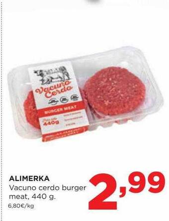 Alimerka Alimerka vacuno cerdo burger meat oferta