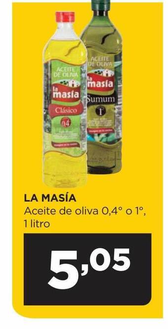 Alimerka La masia aceite de oliva 0.4° o 1° oferta