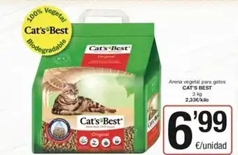 SPAR Areba vegetal para gatos cat's best oferta