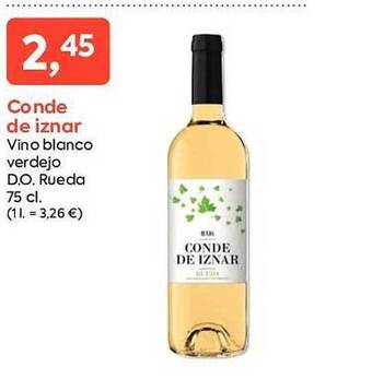 Suma Supermercados Conde de iznar vino blanco verdejo d.o. rueda oferta