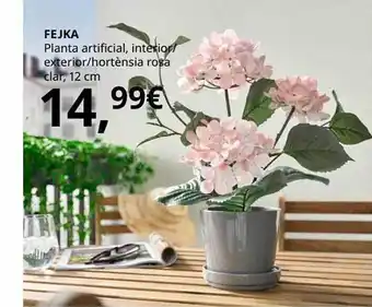 IKEA Fejka planta artificial interior exterior hortènsia rosa clar 12 cm oferta