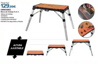 Costco Omnitable mesa de trabajo 4 en 1 oferta