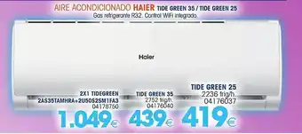 Aire acondicionado haier tide green 35 tide green 25