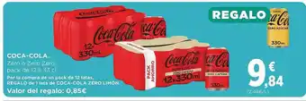 Supercor Exprés Coca-cola zero o zero zero pack de 12 oferta
