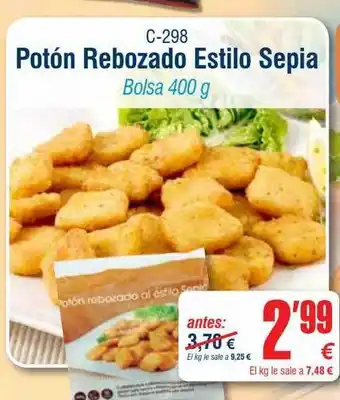 Abordo Potón rebozado estilo sepia bolsa oferta