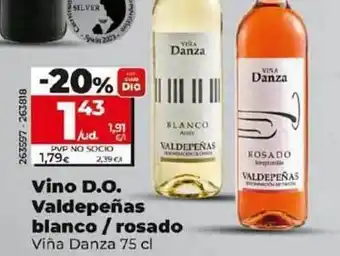 Dia Vino d.o. valdepeñas blanco rosado viña danza oferta