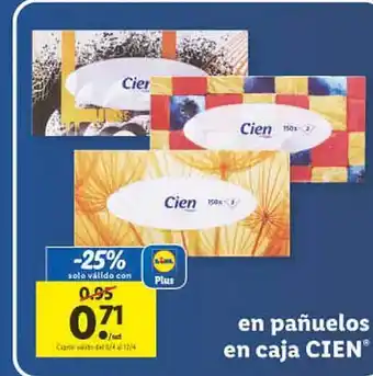 Lidl En pañuelos en caja cien oferta