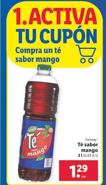 Lidl Freeway té sabor mango oferta