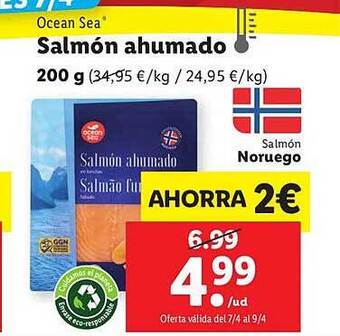 Lidl Ocean sea salmón ahumado oferta