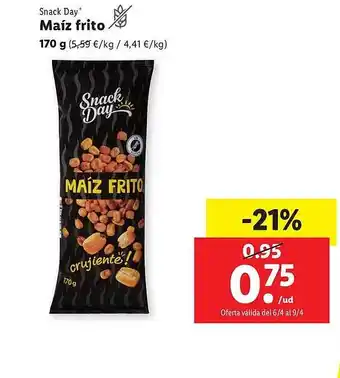 Lidl Snack day maíz frito oferta