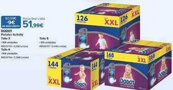 Costco Dodot pañales activity oferta