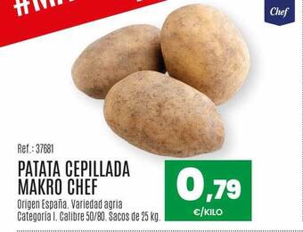 Makro Patata cepillada makro chef oferta