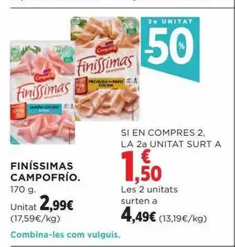 Hipercor 2a unitat -50% fínissimas campofrío oferta