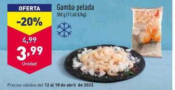 ALDI Gamba pelada oferta