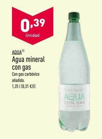 ALDI Aqua agua mineral con gas oferta