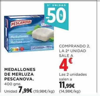 El Corte Inglés 2a unidad -50% medallones de merluza pescanova oferta