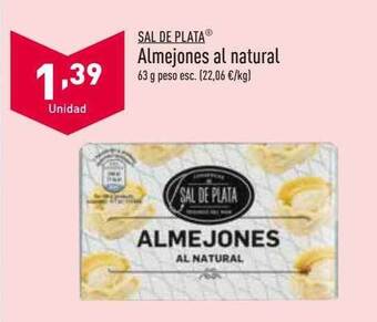 ALDI Sal de plata almejones al natural oferta
