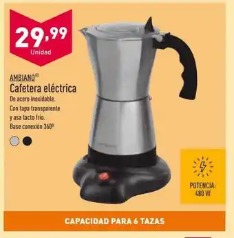 ALDI Ambiano cafetera eléctrica oferta