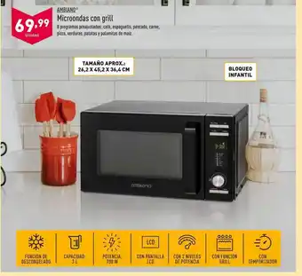 ALDI Ambiano microondas con grill oferta