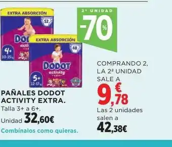 El Corte Inglés 2a unidad -70% pañales dodot activity extra oferta