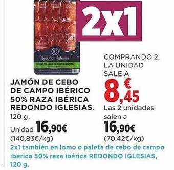Supercor Jamón de cebo de campo ibérico 50% raza ibérica redondo iglesias oferta