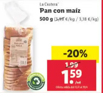 Lidl Pan con maiz oferta