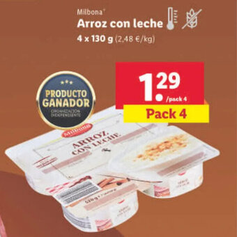 Lidl Arroz con leche oferta
