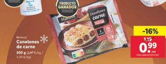 Lidl Canelones de carne oferta