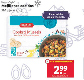 Lidl Mejillones cocidos oferta