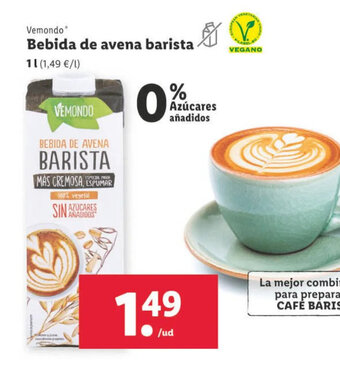 Lidl Bebida de avena barista oferta