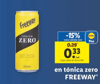Lidl En tónica zero FREEWAY oferta