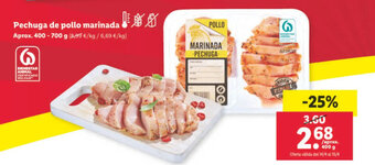 Lidl Pechuga de pollo marinada oferta