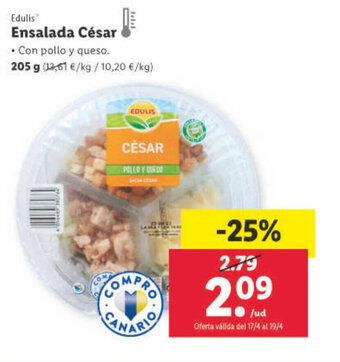 Lidl Ensalada césar oferta