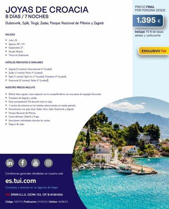 Tui Travel PLC Viajes oferta